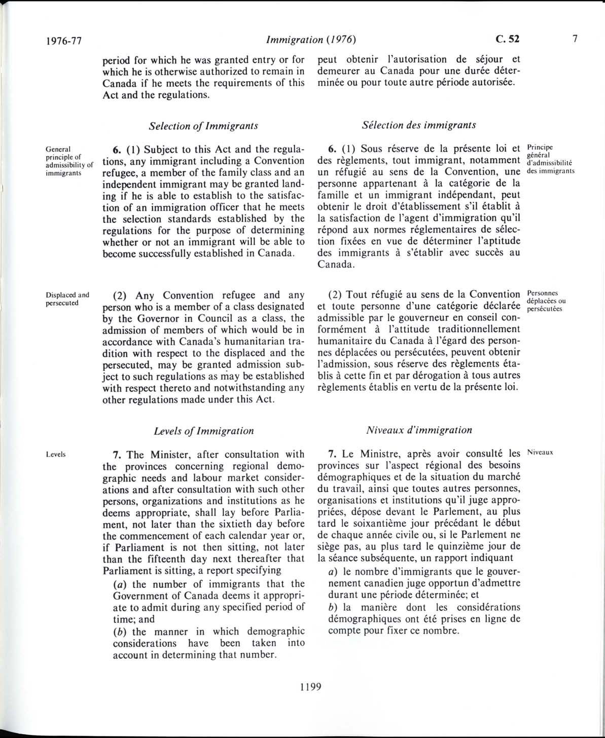 Page 1199 Loi sur l’immigration de 1976