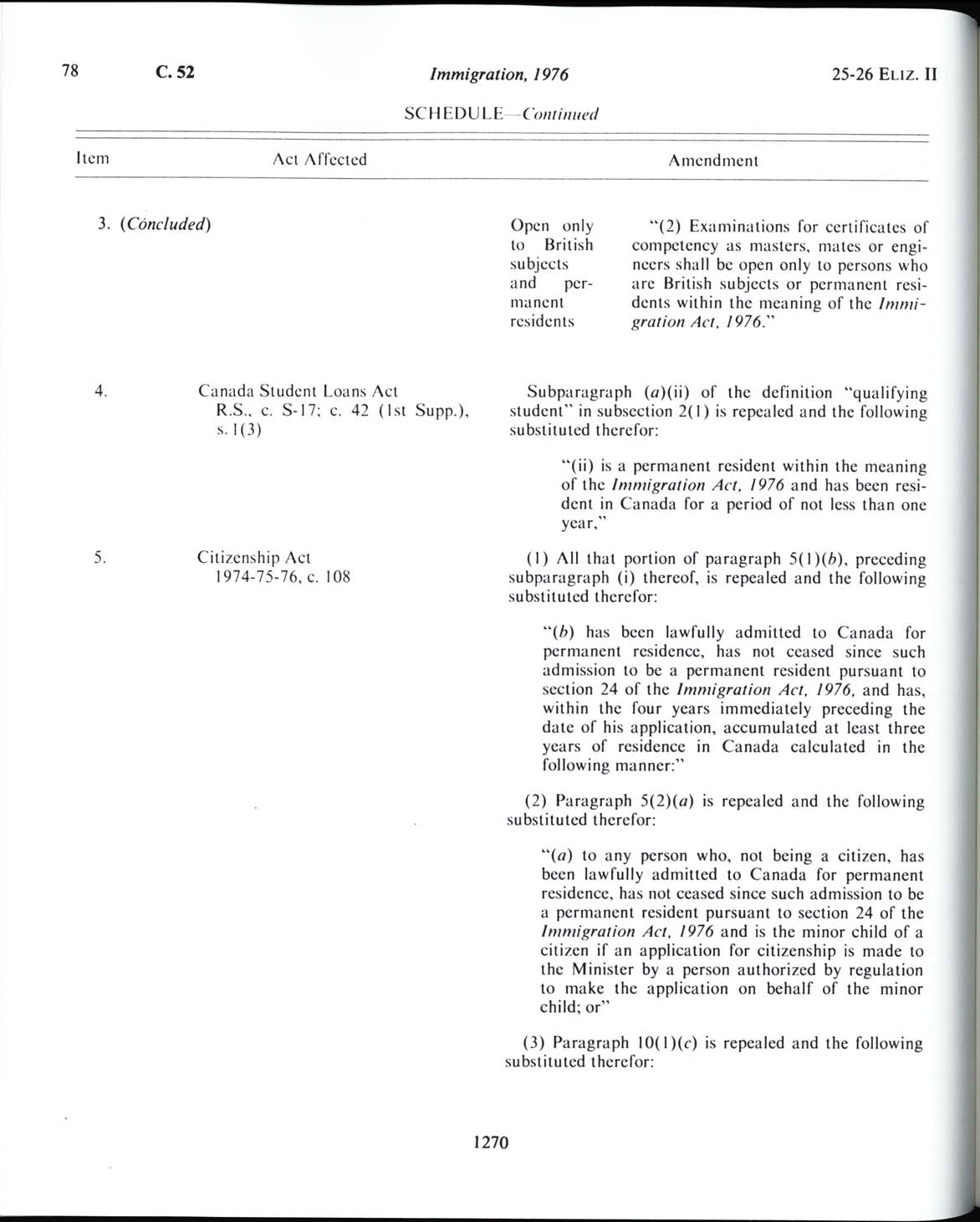 Page 1270 Loi sur l’immigration de 1976