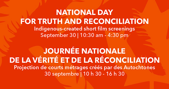 Informations sur l'événement sur fond orange.