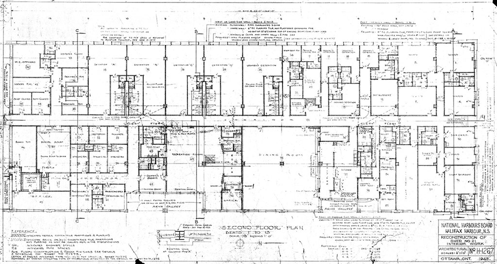 Plan architectural d’archives des quartiers d’immigration.