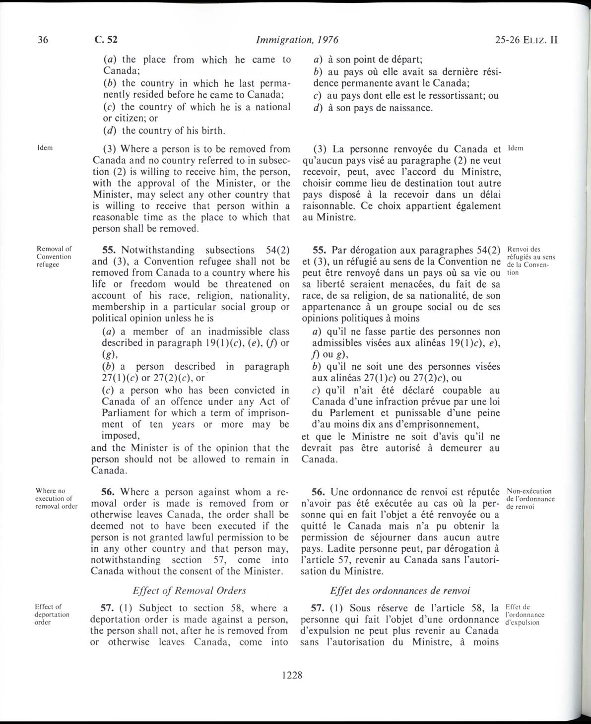 Page 1228 Loi sur l’immigration de 1976
