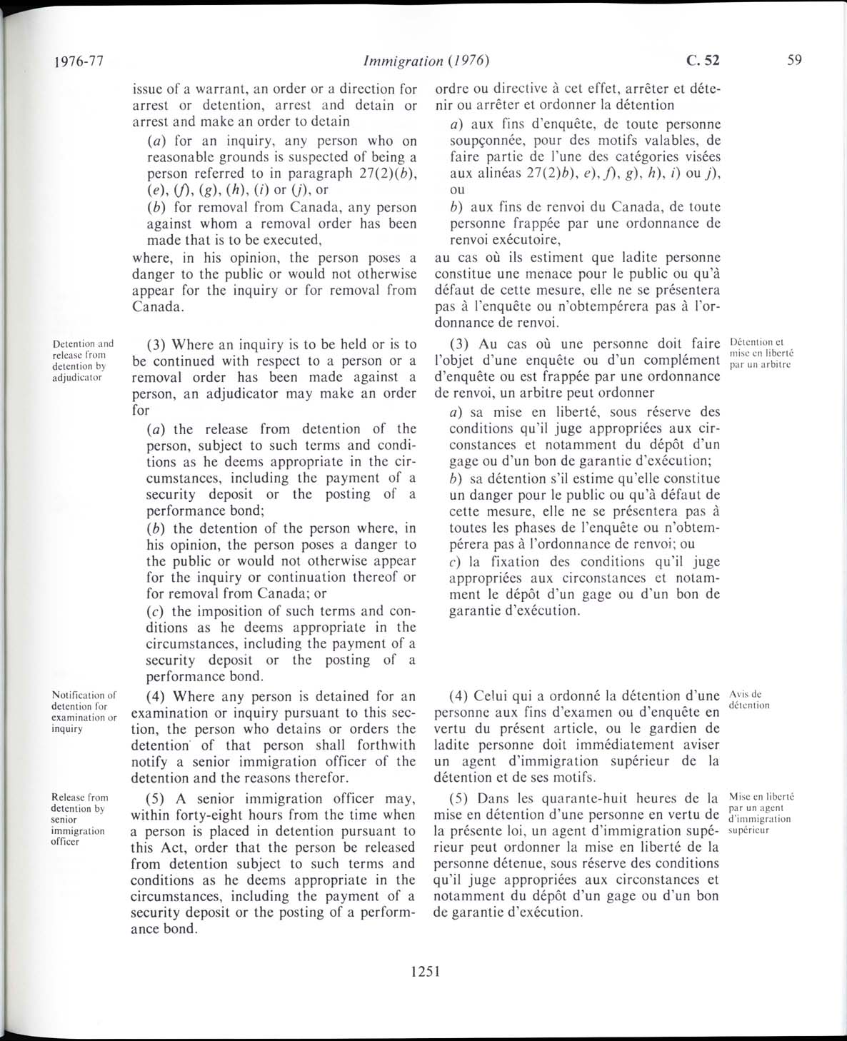 Page 1251 Loi sur l’immigration de 1976
