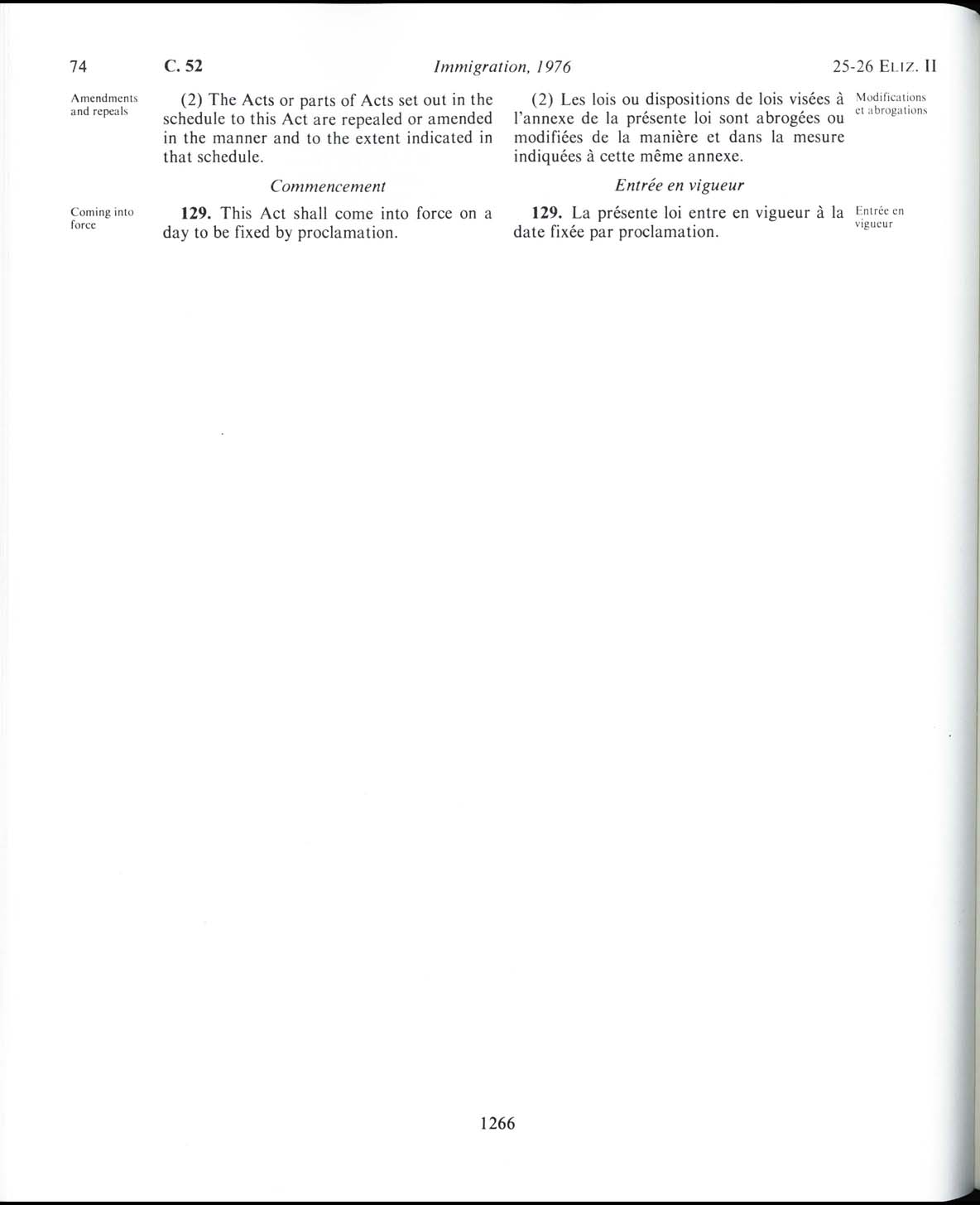 Page 1266 Loi sur l’immigration de 1976