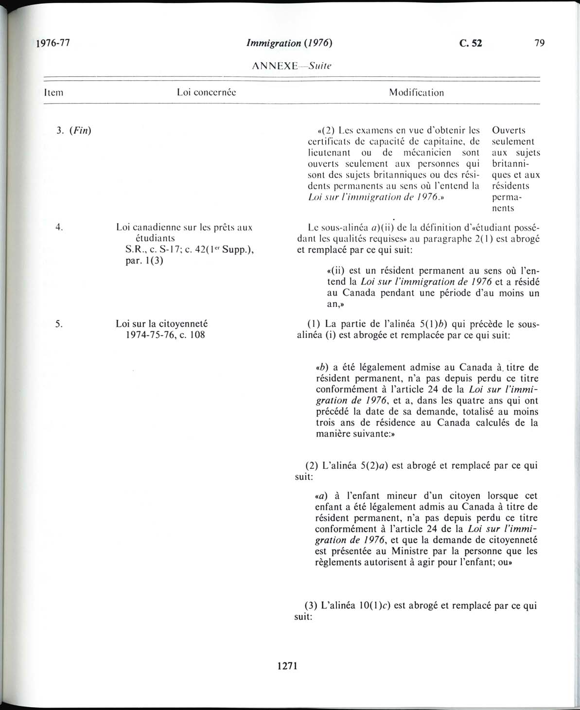 Page 1271 Loi sur l’immigration de 1976