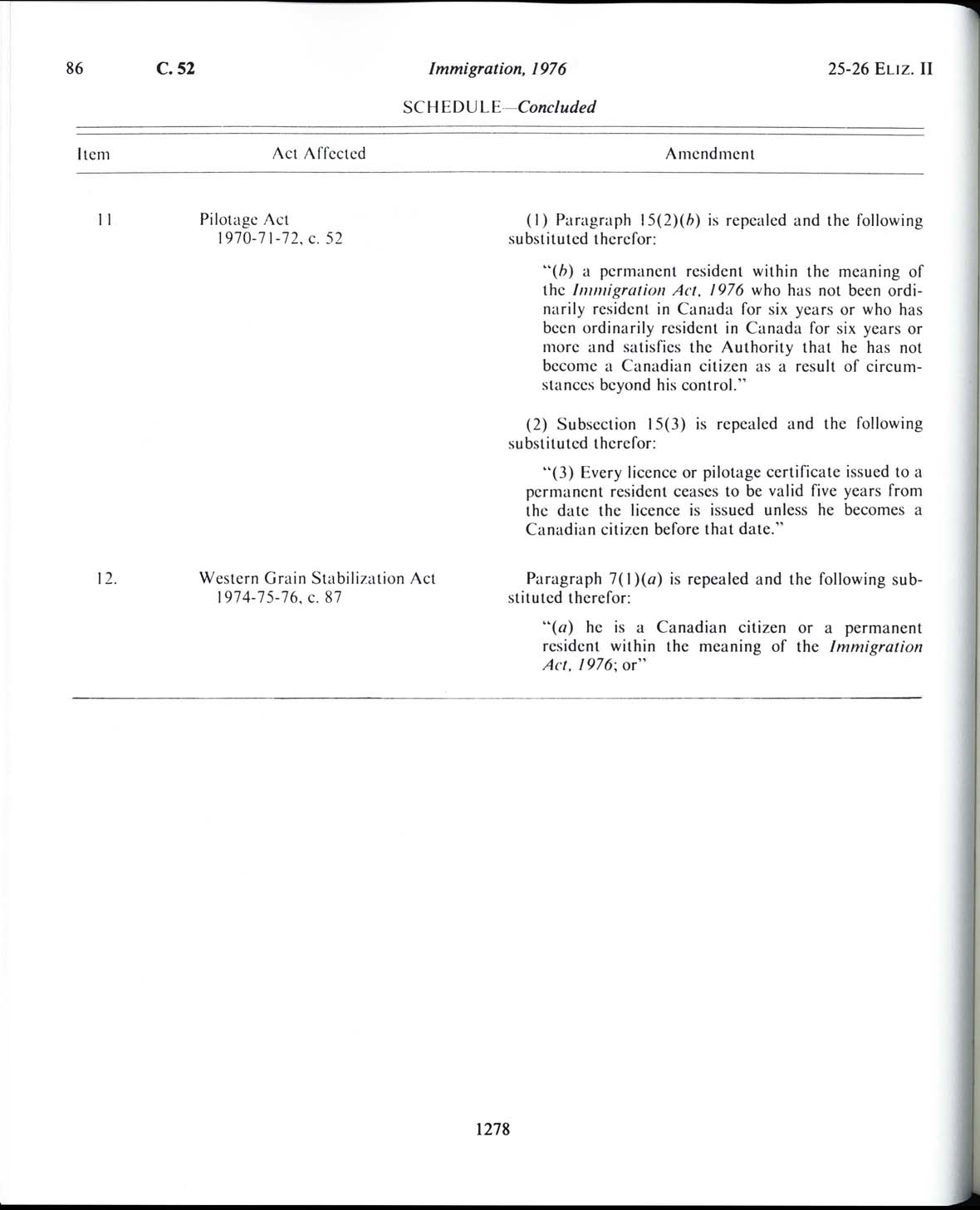 Page 1278 Loi sur l’immigration de 1976