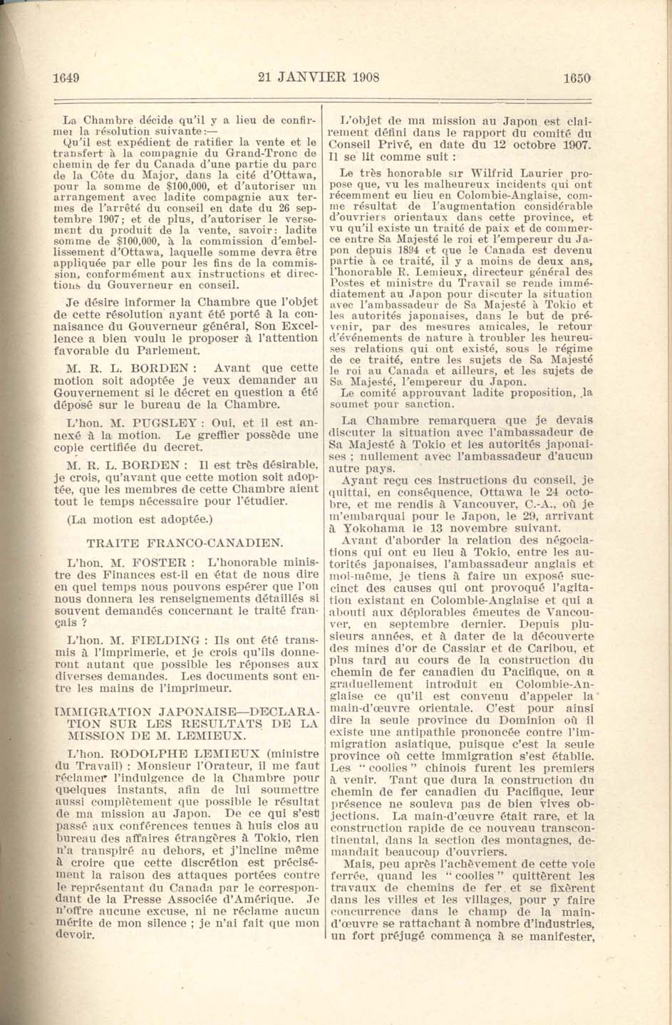 Page 1649, 1650 Entente à l’amiable, 1908
