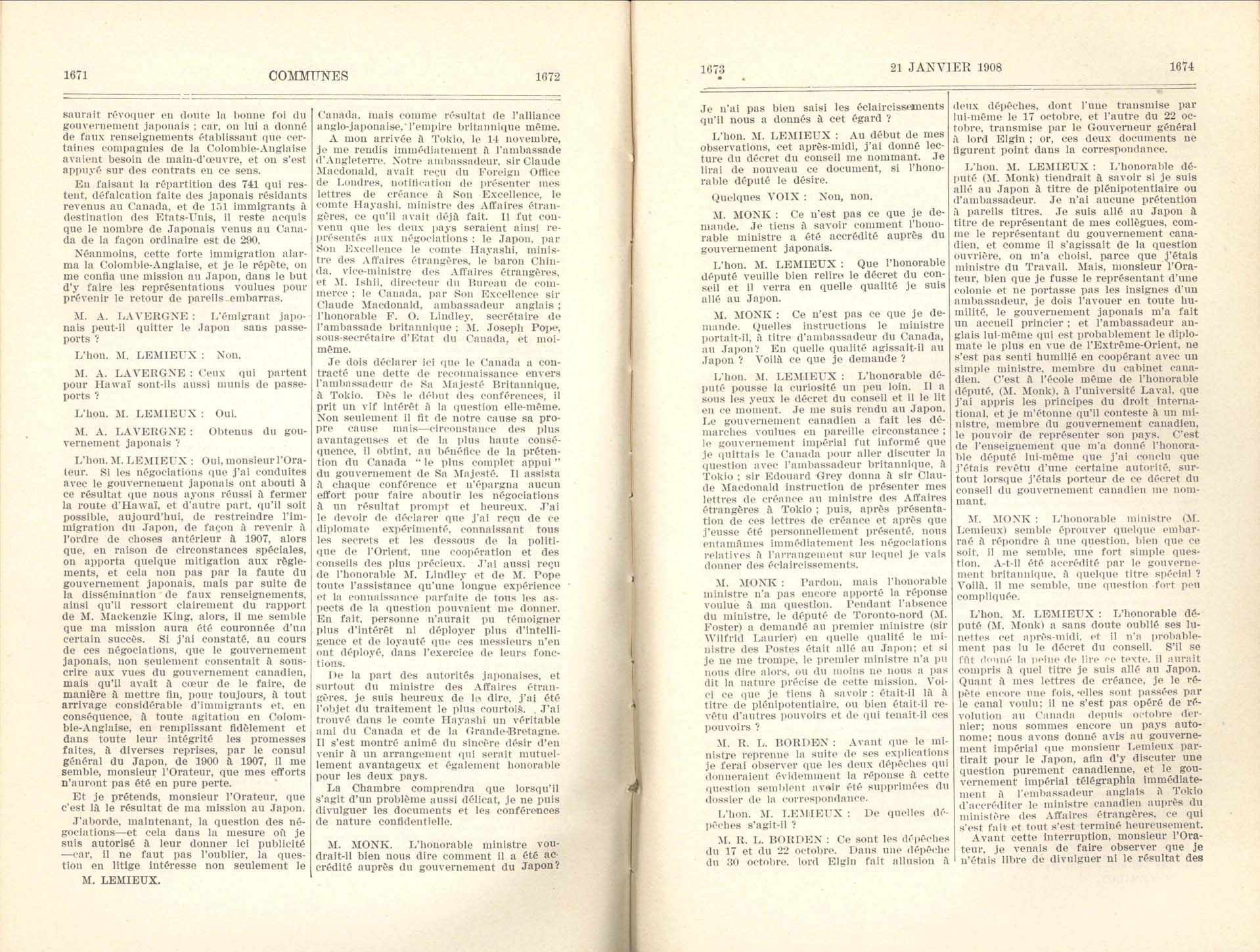 Page 1671, 1672, 1673, 1674 Entente à l’amiable, 1908