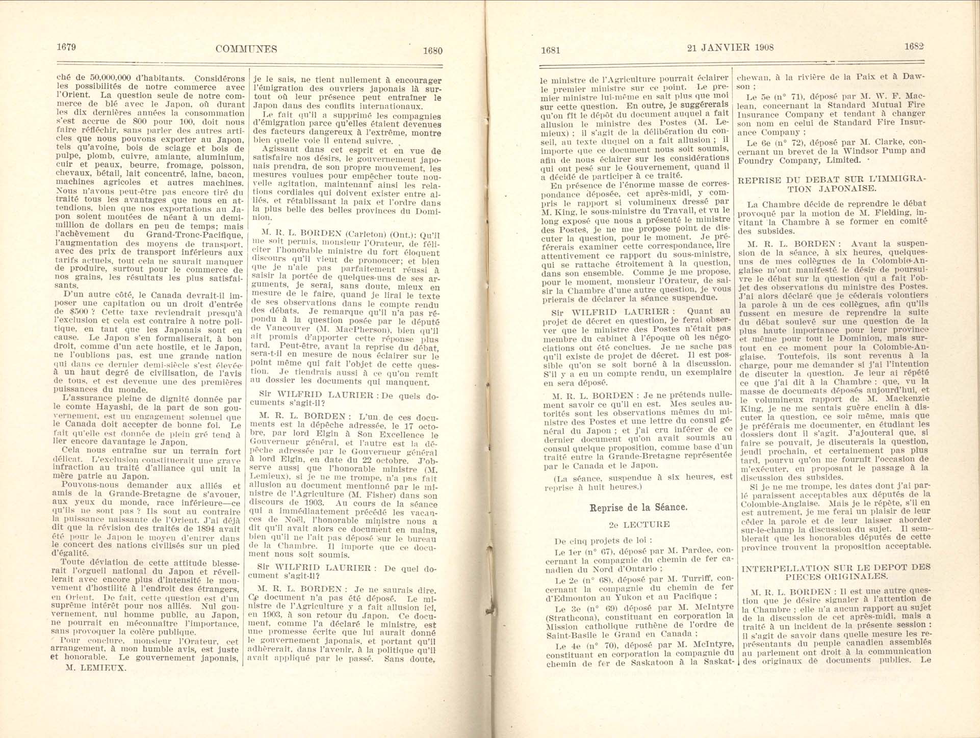 Page 1679, 1680, 1681, 1682 Entente à l’amiable, 1908