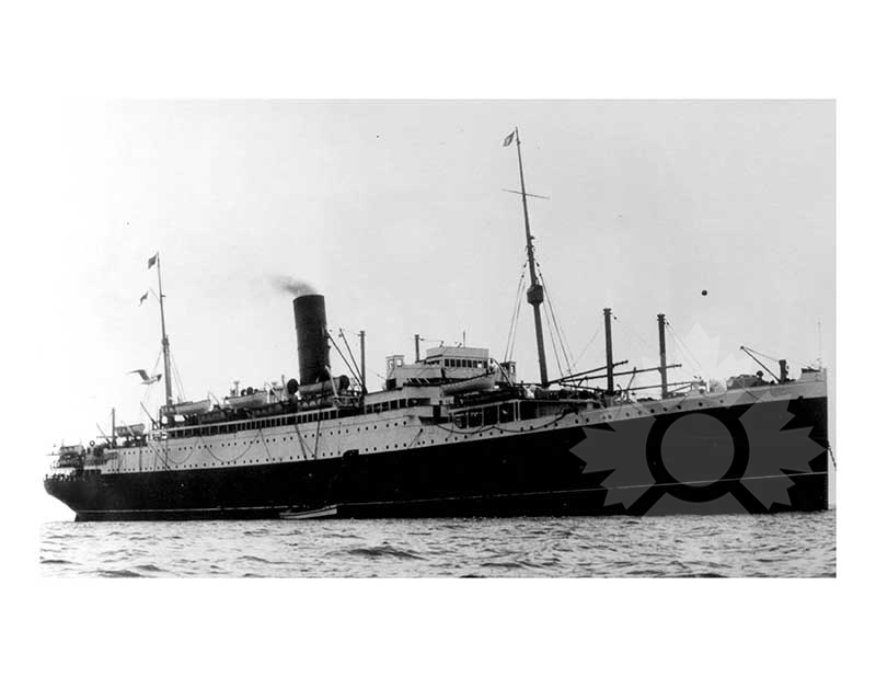 Photo en noir et blanc du navire Ausonia II (SS)