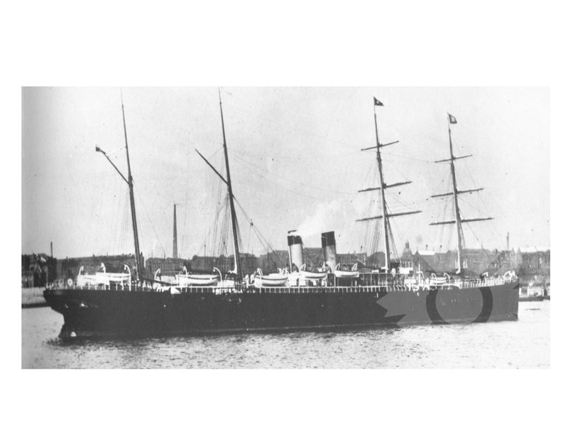 Photo en noir et blanc du navire Germanique (S.S) (1874-1905)