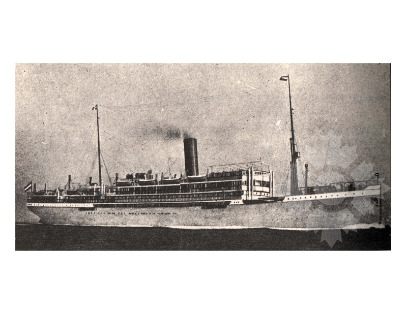 Photo en noir et blanc du navire Insulinde (SS) (1914-1919)