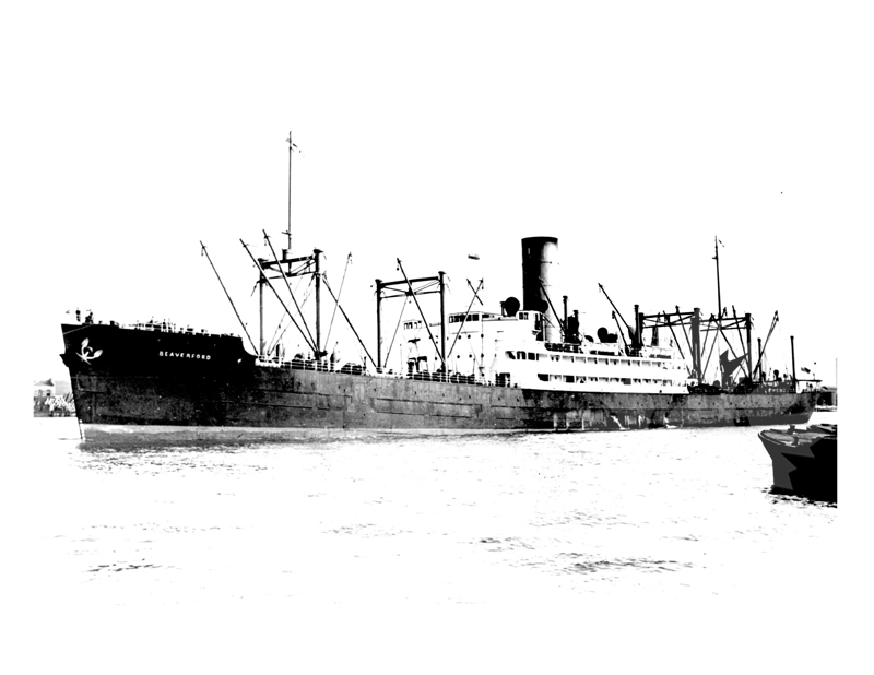 Photo en noir et blanc du navire Beaverford (SS)