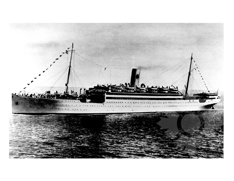 Photo en noir et blanc du navire Brasil (SS)