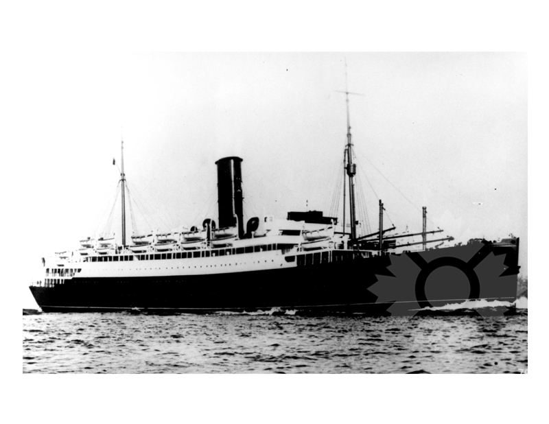 Photo en noir et blanc du navire Cameronia II ( RMS)
