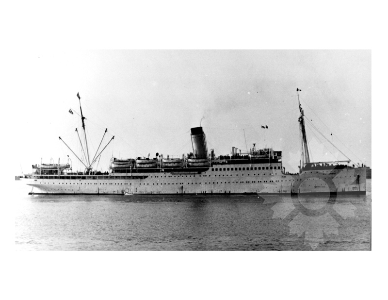Photo en noir et blanc du navire Columbia (SS) (1949-1959)