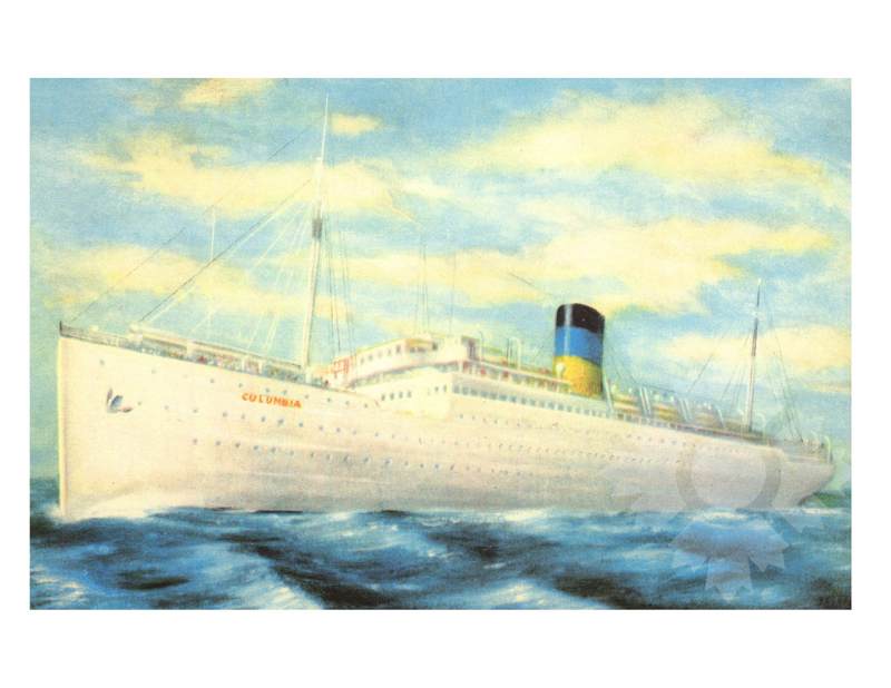 Photo couleur du navire Columbia (SS) (1949-1959)