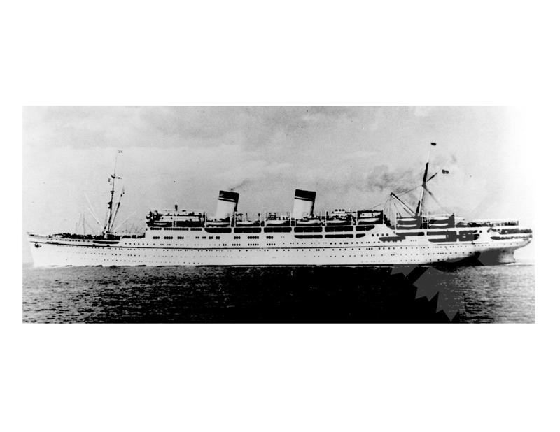 Colored photo of ship Conte Grande (SS) (1928-1962)