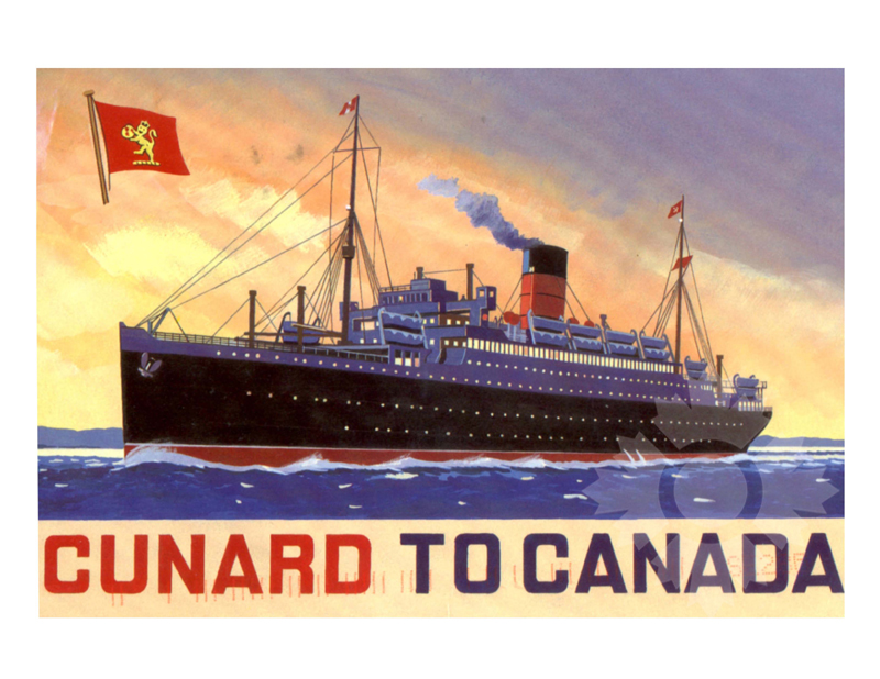 Photo en couleur du navire Cunard to Canada