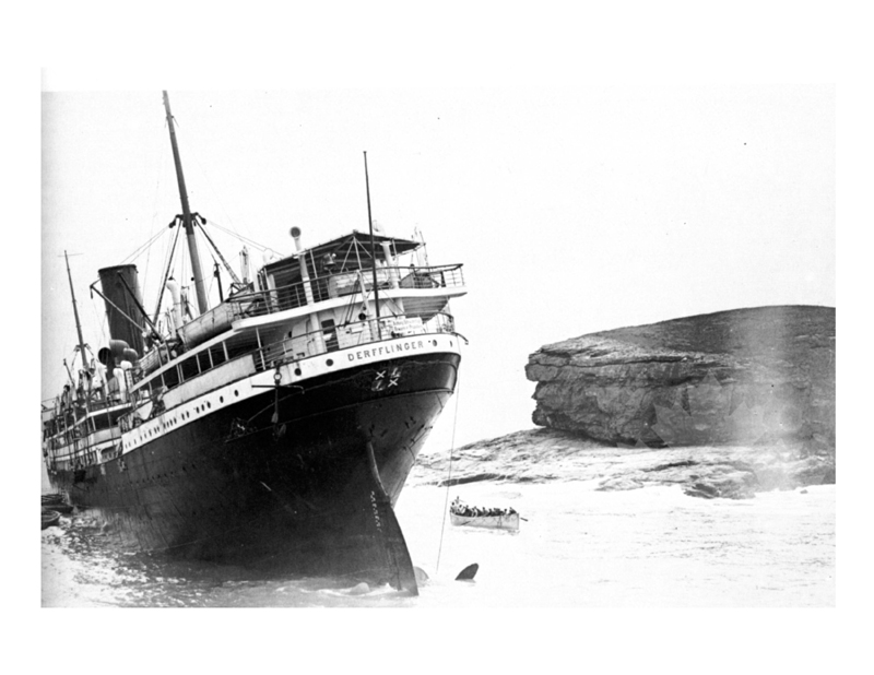 Photo en noir et blanc du navire Derfflinger (SMS) (1908-1914 1923-1932) (huntsgreen 1914-1923)