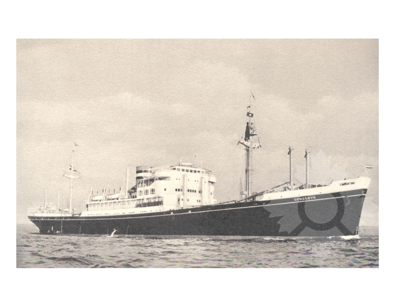 Photo en noir et blanc du navire Dongedyk (MV) (1952-1966)