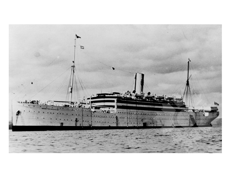 Photo en noir et blanc du navire Drottningholm (SS) (1920-1948)