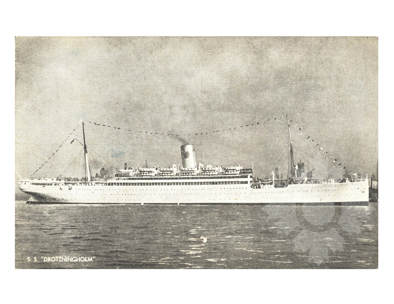 Photo en noir et blanc du navire Drottningholm C (SS) (1920-1940)