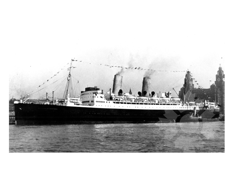 Black and white photo of the ship Duchess of Bedford A (SS) (1928-1947)