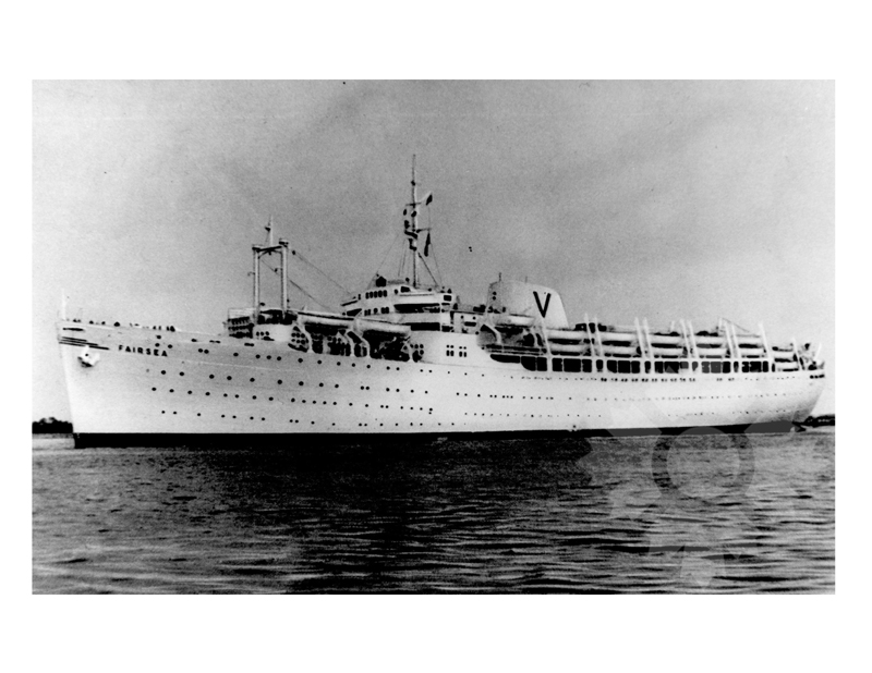 Photo en noir et blanc du navire Fairsea (SS) (1949-1969)