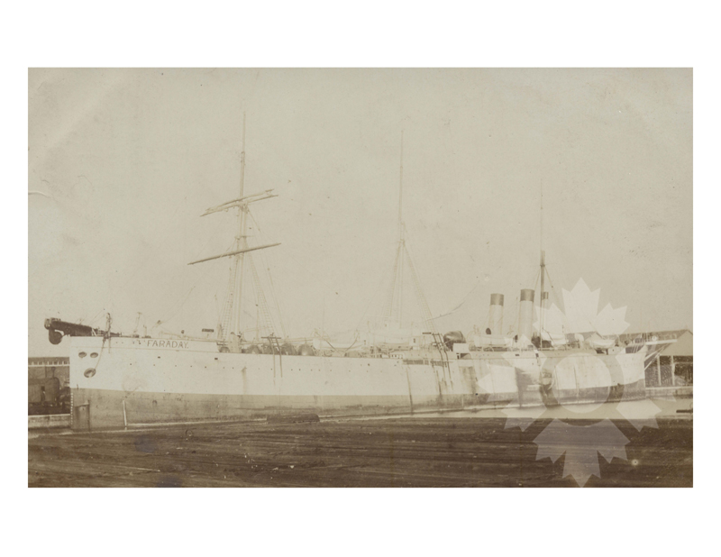 Photo en noir et blanc du navire Faraday (CS) (1923-1941)
