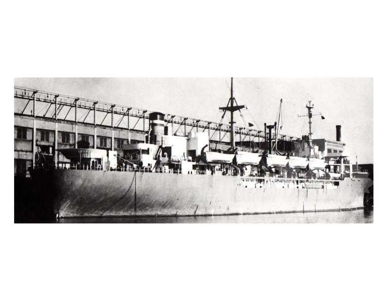 Photo en noir et blanc du navire Général RM Blatchford (USS) (1945-1969)