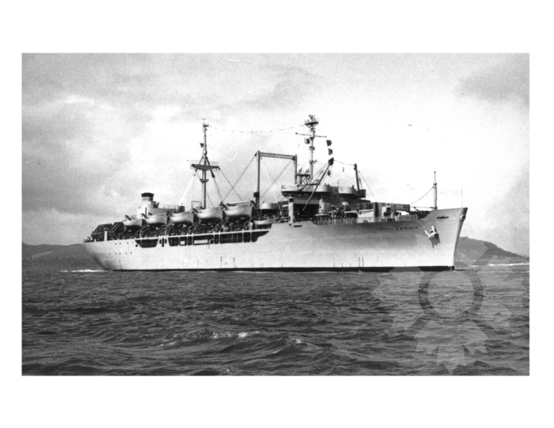 Photo en noir et blanc du navire Général WM Black (USS) (1944-1967)