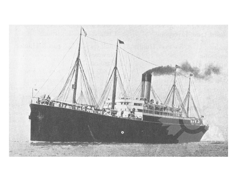 Photo en noir et blanc du navire Hanovrien (SS) (1882-1885)