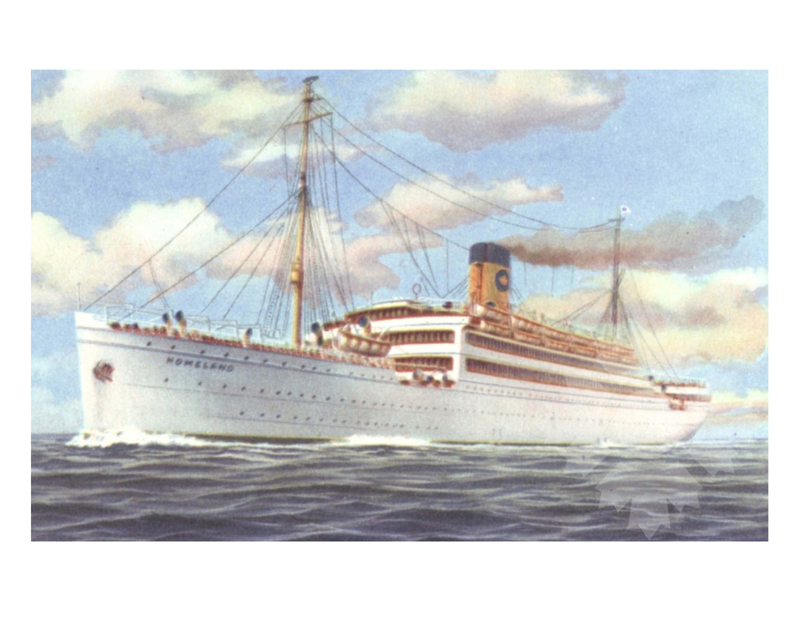 Photo couleur du navire Homeland (SS) (1951-1955)