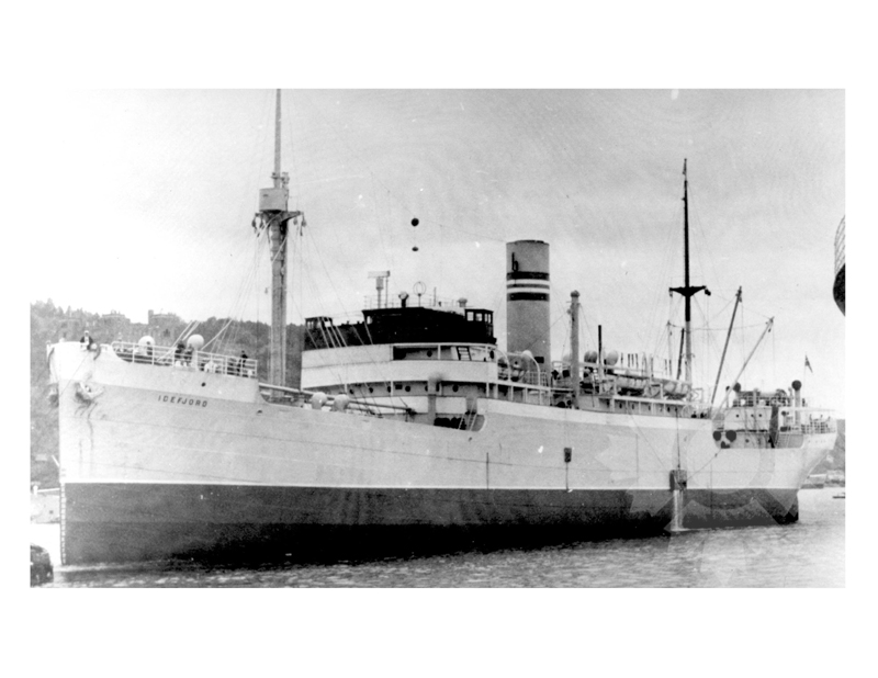 Photo en noir et blanc du navire Idefjord (SS) (1921-1959)
