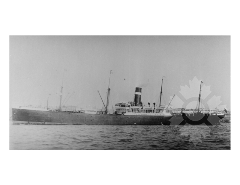 Photo en noir et blanc du navire Ionian (SS) (1901-1917)