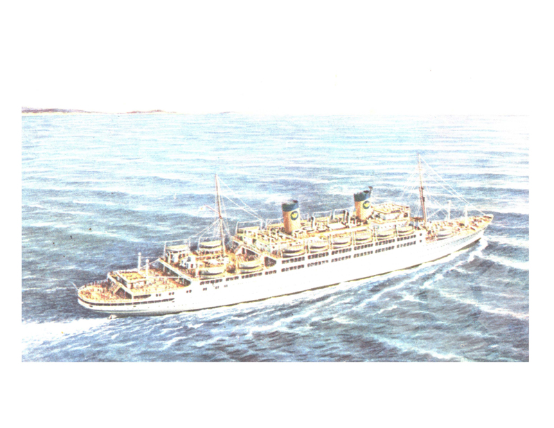 Photo couleur du navire Italie (MS) (1948-1964)