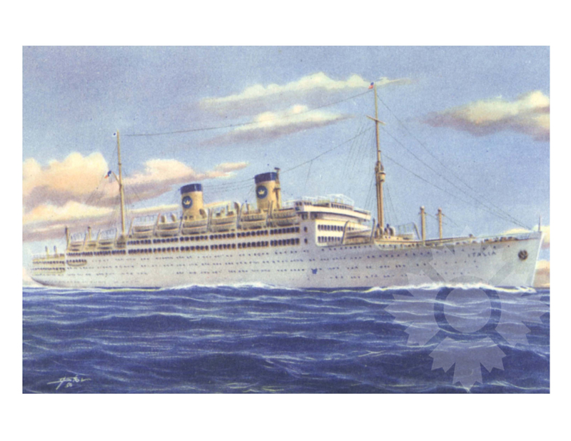 Photo en couleur du navire Italie (MS) (1949-1961)
