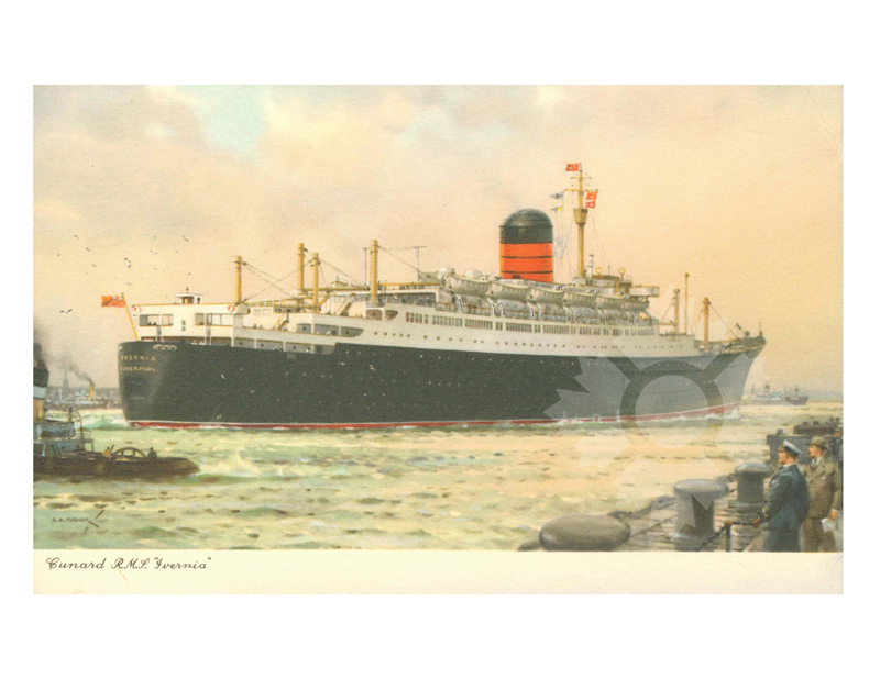Photo couleur du navire Ivernia (RMS) (1955-1963) (edited)