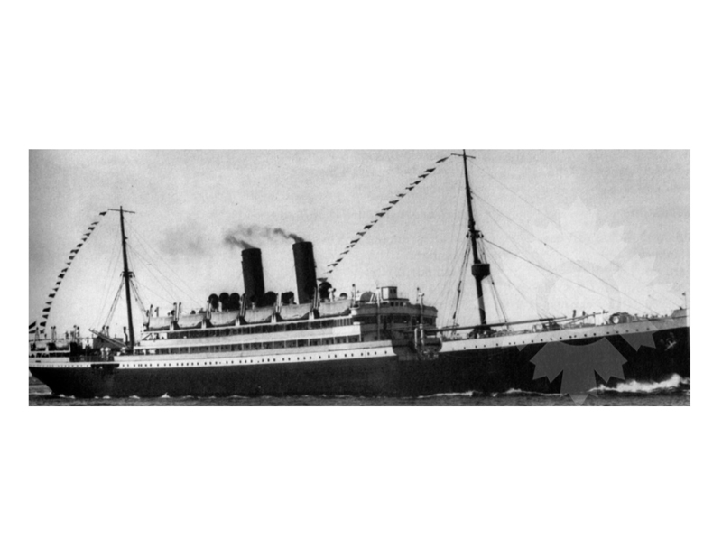 Photo en noir et blanc du navire Karlsruhe (SS) (1928-1932)