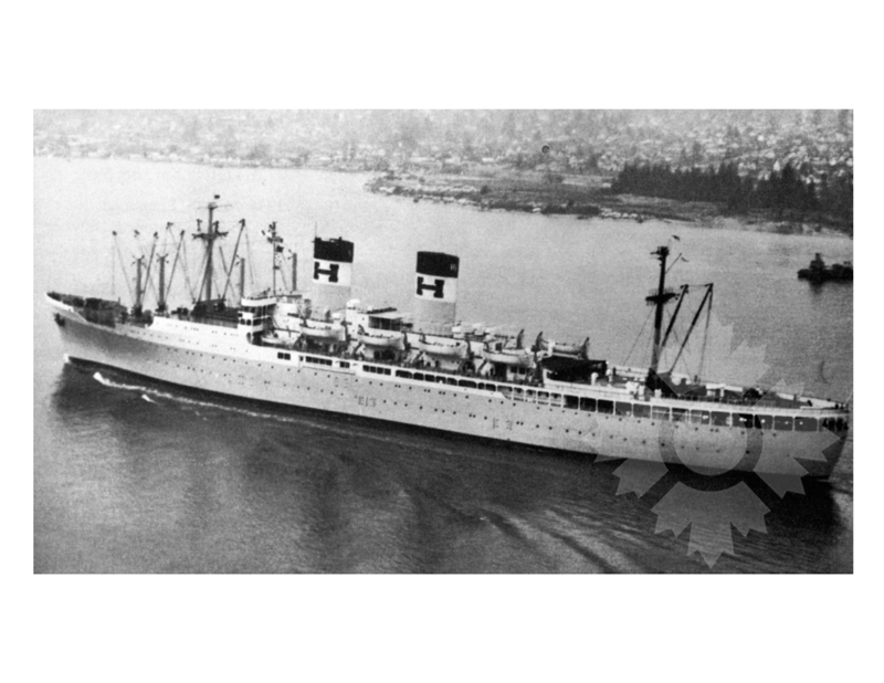 Photo en noir et blanc du navire la-guardia (RMS) (1948-1951)