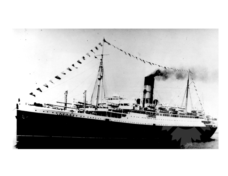 Photo en noir et blanc du navire Lancastria (RMS) (1924-1940)