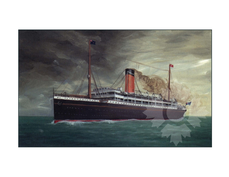Photo en couleur du navire Laurentic I (RMS) (1909-1917)