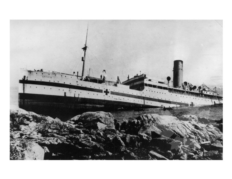 Photo en noir et blanc du navire letitia I (RMS) (1912-1917) WWI