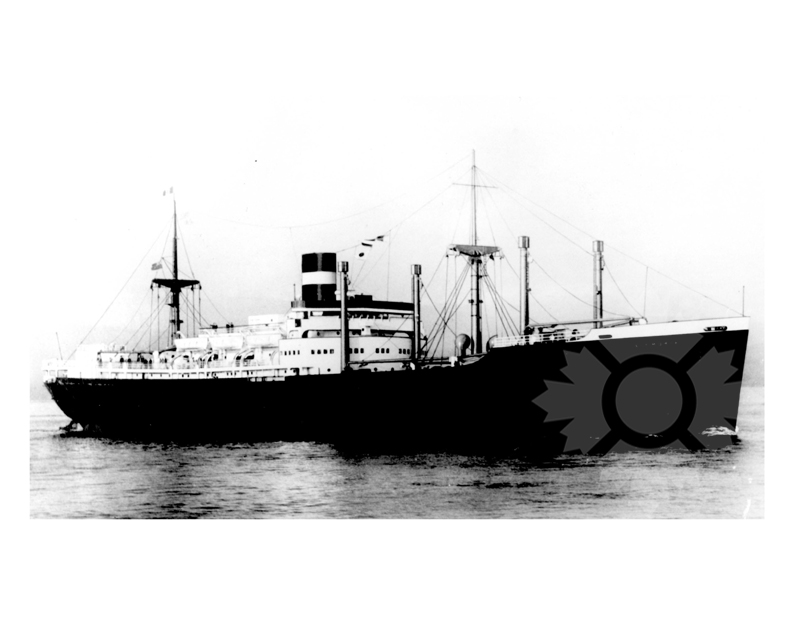 Photo en noir et blanc du navire lismoria (SS) (1948-1966)
