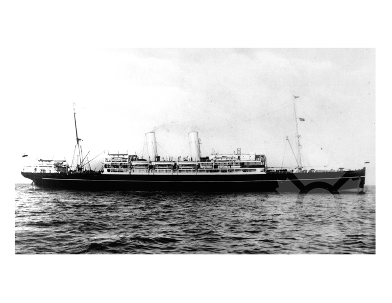 Photo en noir et blanc du navire Lituanie (SS) (1915-1930) Kosciuszko (1930-1939)