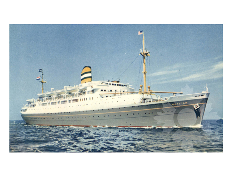 Photo couleur du navire maasdam II (TSS) (1952-1968)