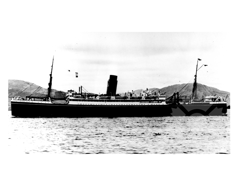 Photo en noir et blanc du navire Mataroa (SS) (1926-1957)