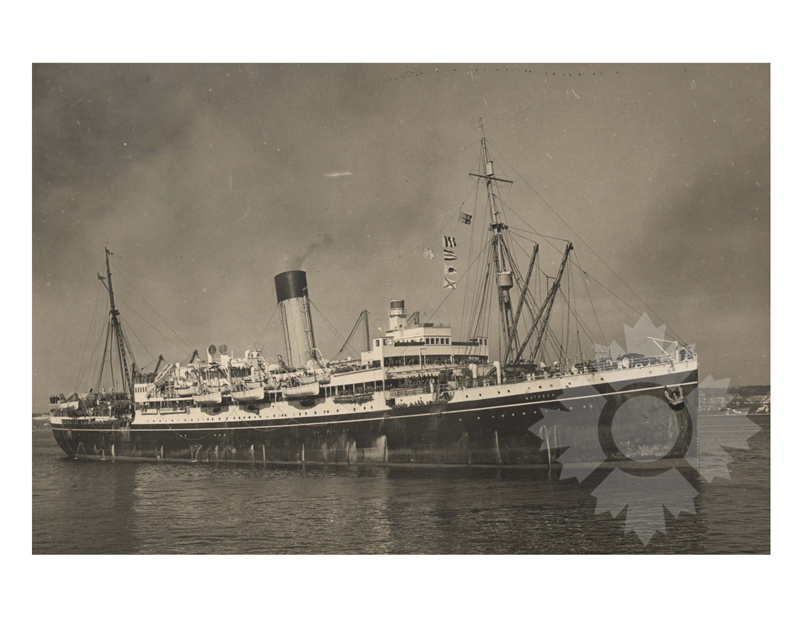 Photo en noir et blanc du navire Mataroa (SS) (1926-1957)