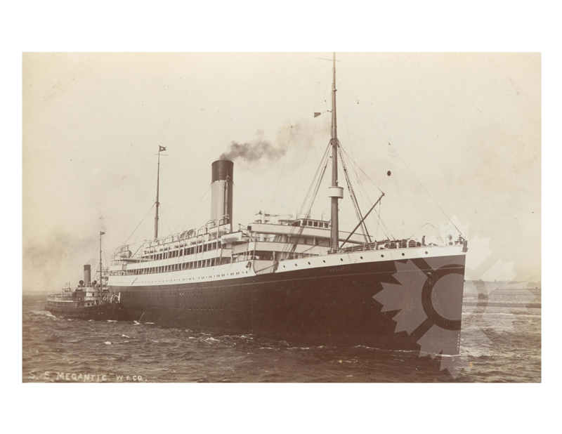 Photo en noir et blanc du navire Mégantic (RMS) (1909-1933)