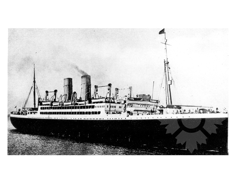 Photo en noir et blanc du navire Melita (SS) (1918-1932) (Edited 2)